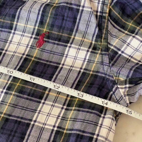 RALPH LAUREN Boys Blue Plaid Tartan Button Down Shirt Long Sleeve 6 - Picture 12 of 14